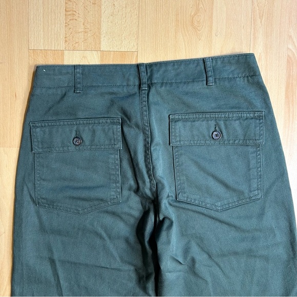 KOTN Army Green Straight Leg Utility Pant Back Flap Pockets Durable - Picture 8 of 11